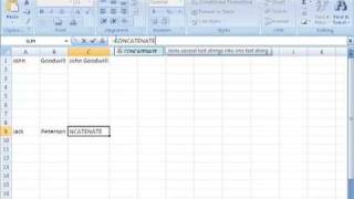How to concatenate the contents of multiple cells in Excel 2007