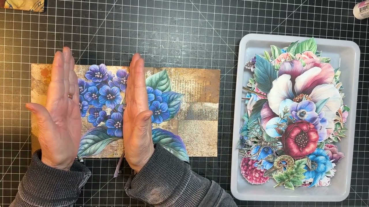 Понедельник, смешанная техника! - Декорирование элементов коллажа из бумаги в стиле гранж!