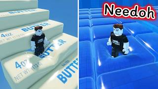 กระโดดเหยียบ Needoh และเนยนุ่มนิ่มไปจนถึงข้างบน Roblox Ne...