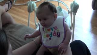 Ainsley smiling at Mom 8-11-12.MTS
