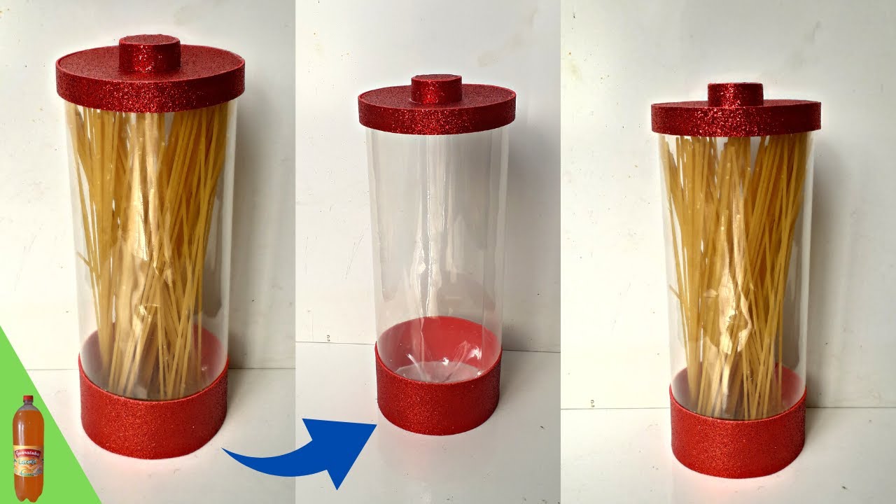 Pote organizador feito com garrafa pet