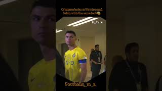 Cristiano Looks At Firmino And Salah With The Same Look crstiano sala firmino shorts