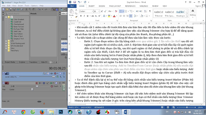 Hướng dẫn cắt video bằng sony vegas