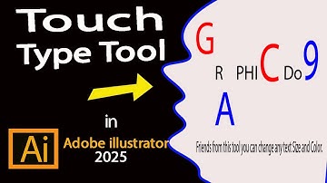 Touch Type Tool in illustrator [ illustrator Basic Tutorial ]