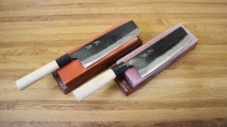 sharpening a few nakiris on the Naniwa Chosera 800 and 3k