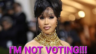 Cardi B Announces to Withhold Her Vote This Election & Guess Whos Mad