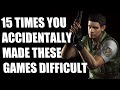 15 Times You ACCIDENTALLY Made These Games DIFFICULT