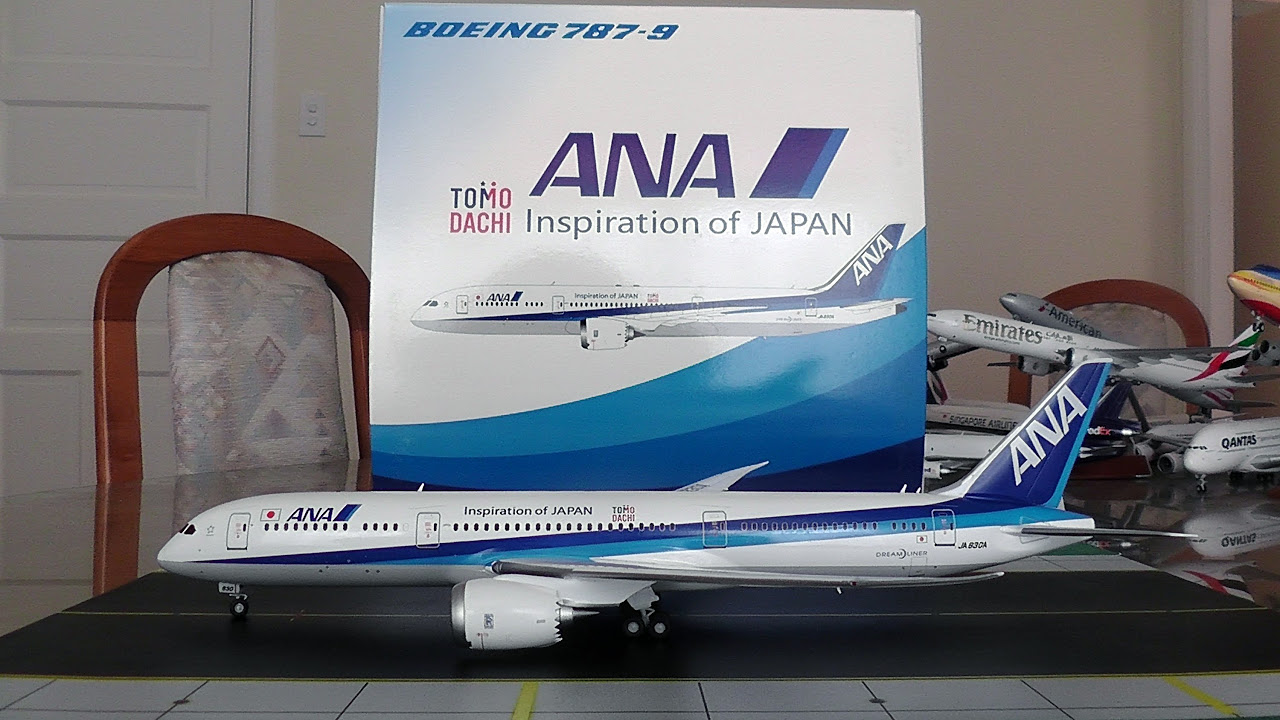 Blue Box 1/200 ANA All Nippon B787-10 Unboxing and Review - YouTube