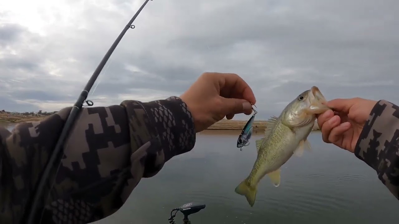 Winter bass fishing is slow.