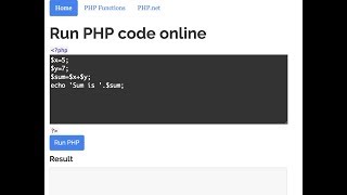 How to run php online