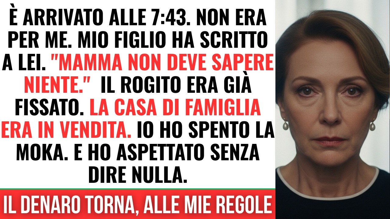 Ho letto per sbaglio quel messaggio alle 743… e ho capito cosa stavano preparando per me