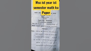MSc ist semester advanced real analysis 2023 paper❤️❤️❤️ #viralvideo #shortvideo