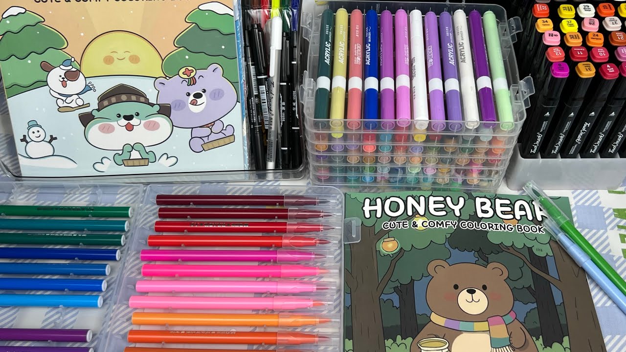 ASMR Immersive experience decompression Let's work on a coloring book together.