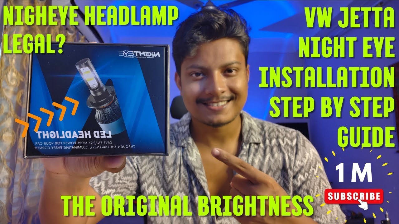 NIGHTEYE H7 Headlamp Installation and Wiring for Volkswagen Cars. Brightest Legal LED headlamps.