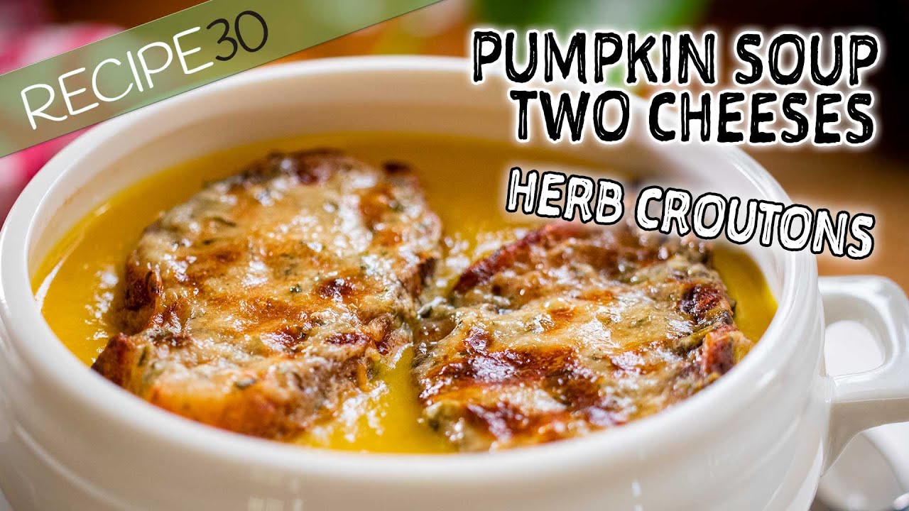 Two Cheese Creamy Pumpkin Soup Italian Style