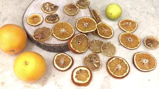 طريقة تجفيف حلقات البرتقال والليمون في الفرن .. how to dry oranges & lemon  in the oven