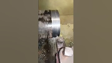 4" inchi pipe Thread Cutting on lathe machine #shorts #youtubeshorts #lathe #machine