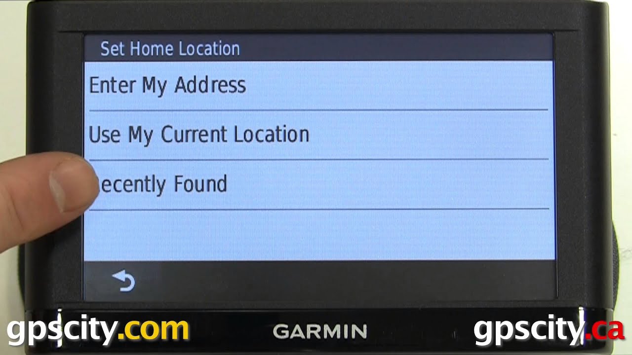 Setting and Deleting the Home Location the Garmin nuvi 54lm with GPS City - YouTube