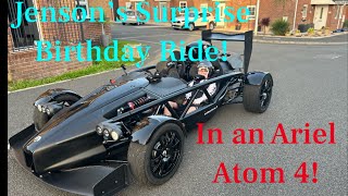 Jenson’s Surprise Birthday Present ride in my Ariel Atom 4 350bhp