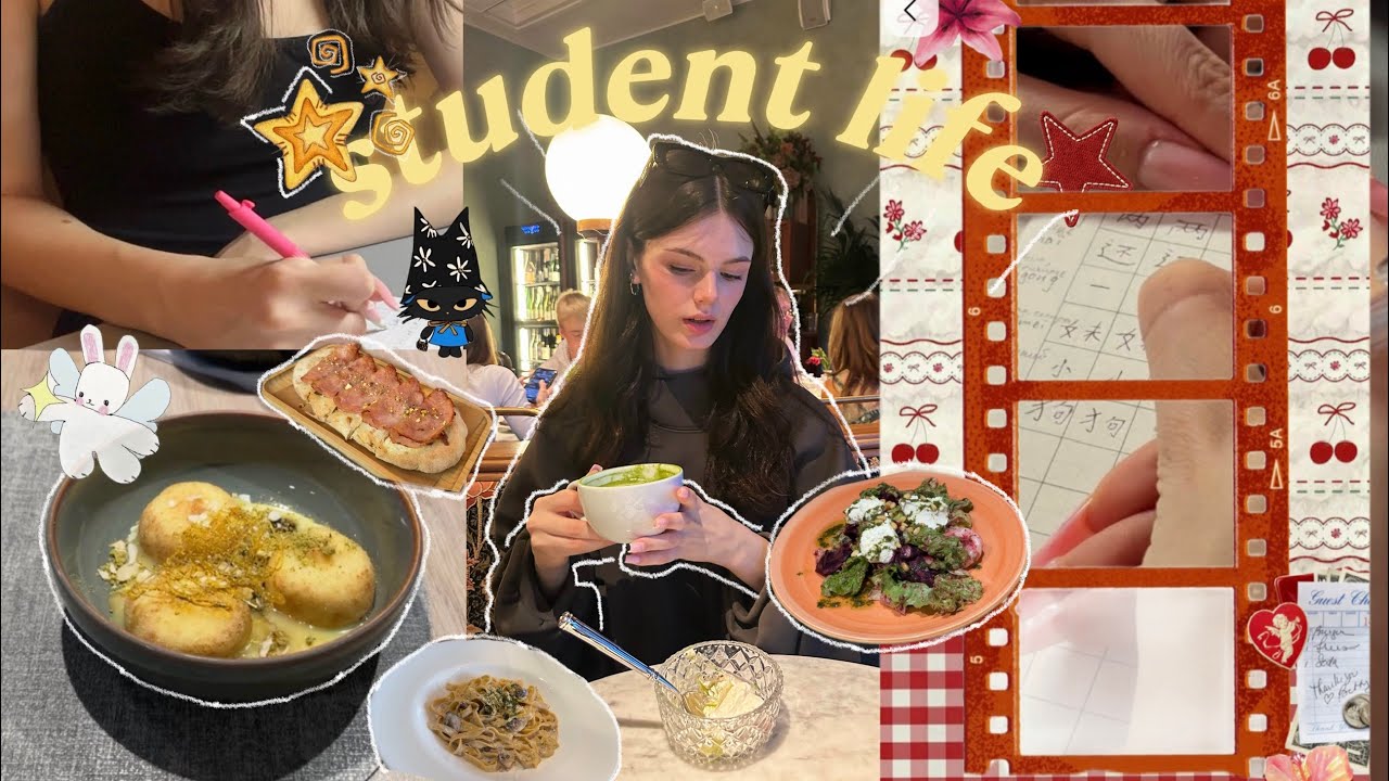 back to school 🌱 | student life, busy & productive days, studying & what I eat 