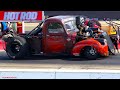 Street legal race cars travel 1000 miles between race tracks to compete at hot rod drag week