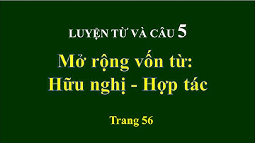 Mở rộng vốn từ - Hữu nghị  Hợp tác  - trang 56  - Luyện từ và câu lớp 5