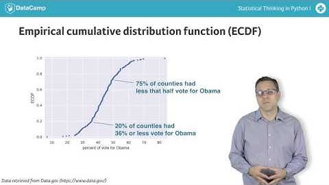 Python tutorial: Cumulative Distribution Functions