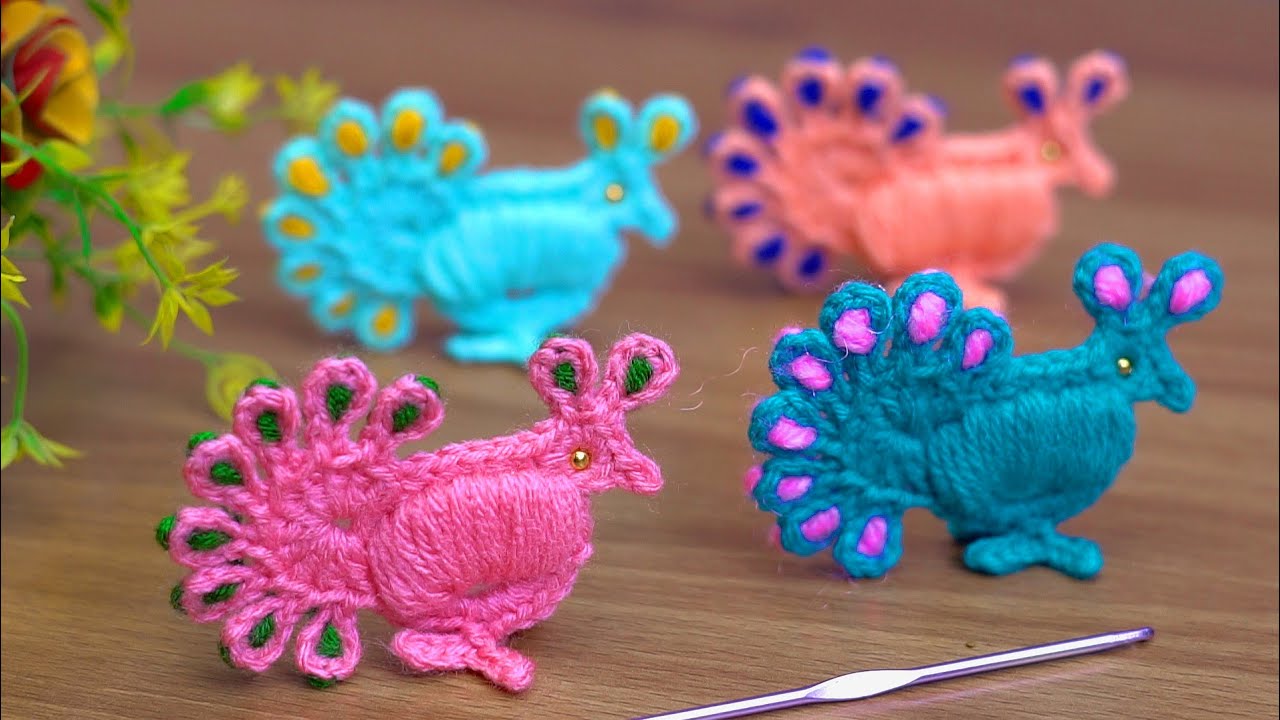 ⚡️Super⚡️ idea to knit peacock/ adım adım tavus kuşu nasıl örülür/knitting crochet