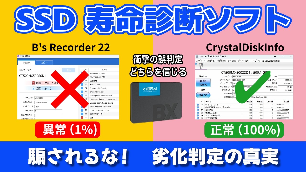 使用時間2927時間 正常表示 SSD480GB 2.5インチ(B1938) 使用72時間】Crucial BX500 480GB 2 5インチ SSD SATA 動作品 SSD