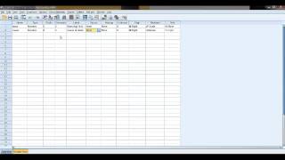 Entering data into SPSS