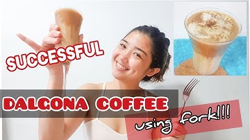DALGONA COFFEE USING FORK!! | Angela Bautista