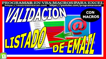 590 ❤️ Como VALIDAR Listado de EMAIL 🔥 CORREO ELECTRONICO en Excel VBA
