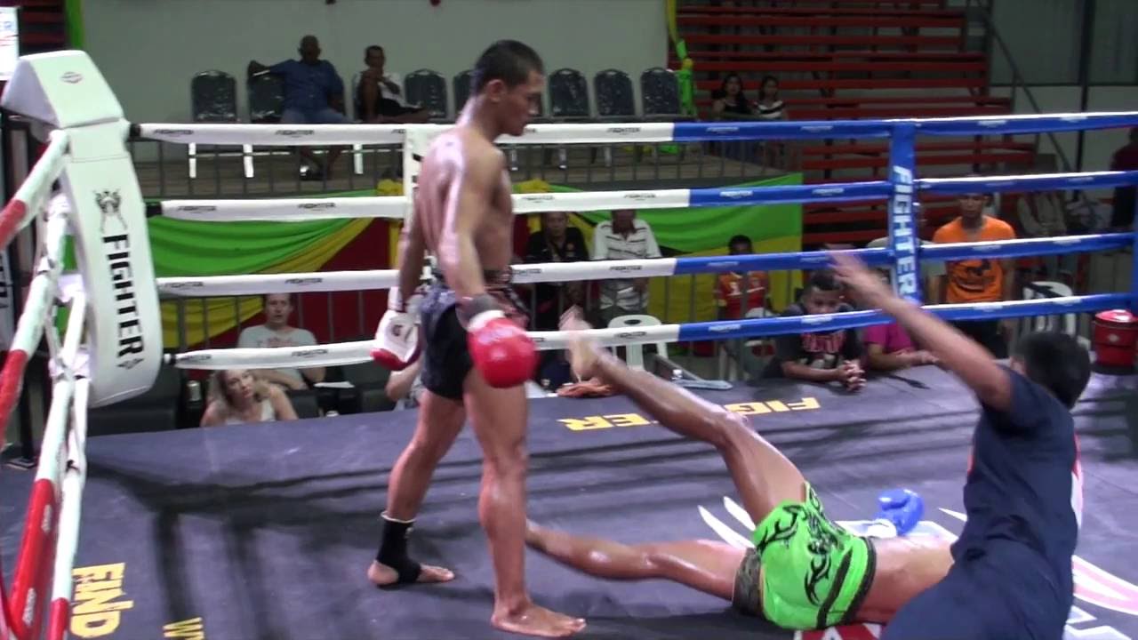 Wanghinlek (Tiger Muay Thai) vs Prabpram (CherngTalay Muay Thai) @ Rawai Stadium 12/6/16 fighting