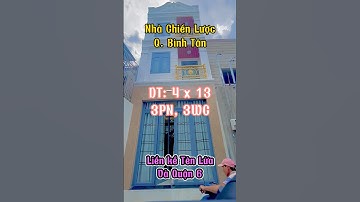 Nhà mới Chiến Lược, Q. Bình Tân | DT: 4 x 13 | Gần Q6, Tên Lửa | LH: O94.663.OO.33
