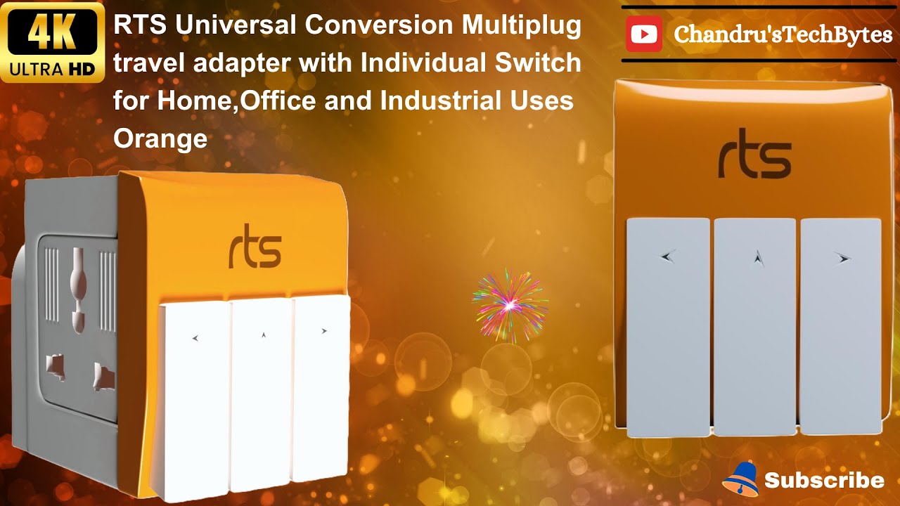 rts 3 in 1 Universal Travel Adapter Multi Plug with Individual Switch ...