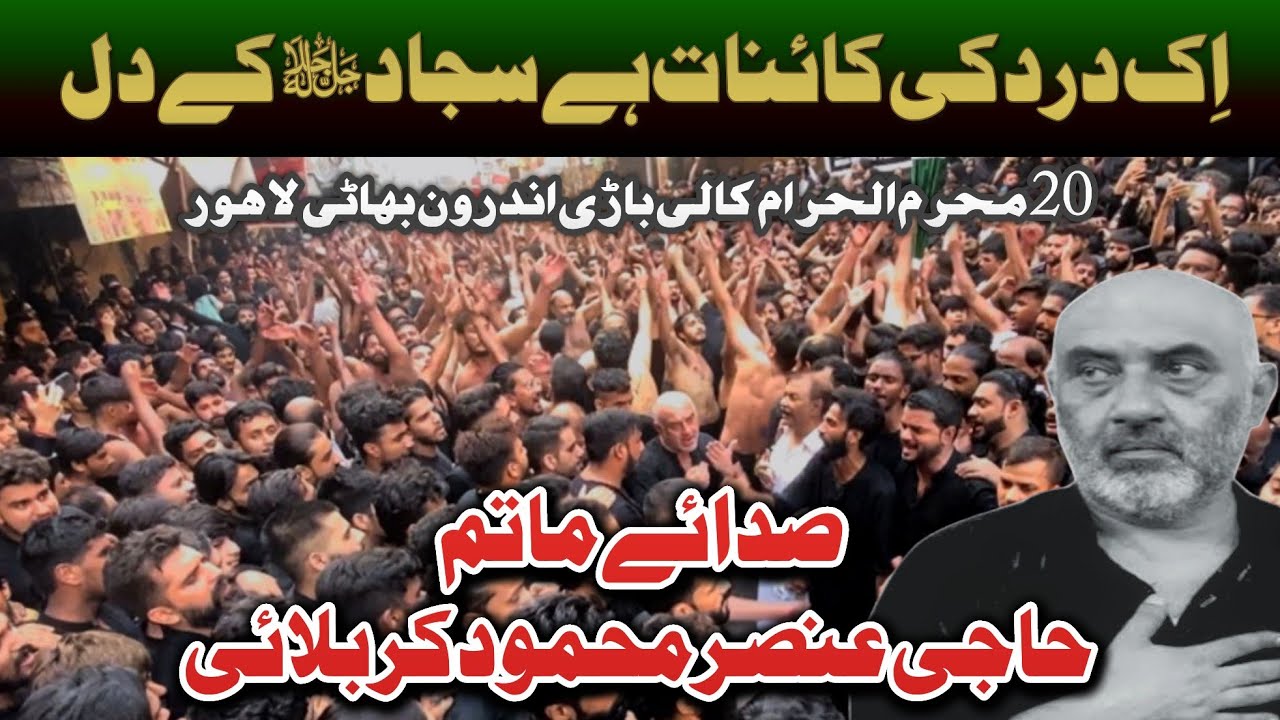 20 Muharram 2024 | Haji Ansar Party | Ik Dard Ki Kainat Hai Sajjadص k Dil Mein | Kali Bari Lahore