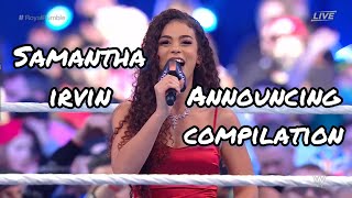 Samantha Irvin Announcing WWE Superstars Compilation