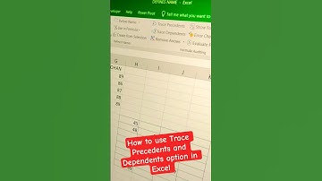 💯📉✅How to use Trace Precedents& Dependents option in Excel#excel #shortvideo #shorts #short #tricks