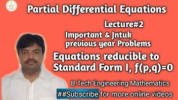 Problem on Equation reducible to standard form I of non linear partial differential equations