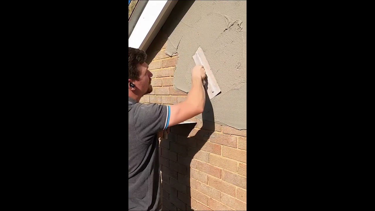 The Best System I M Using To Render Walls Diy Plasteringwork Construction Rendering Plastering