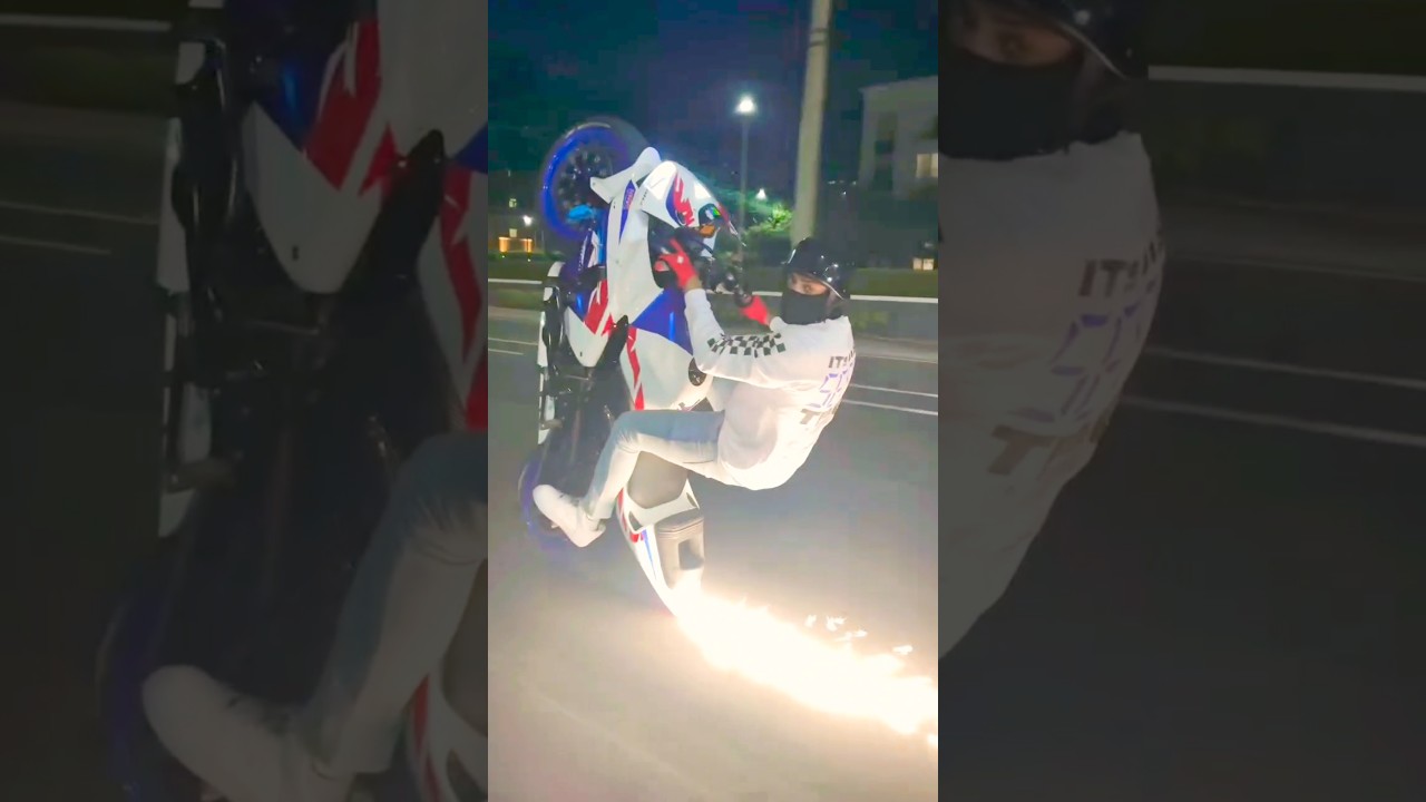 wheeling honda CBR 1000rr stunt bike