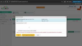 InSync Patient Portal - Requesting an Appointment