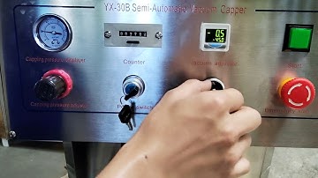 Tutorial demo how to operate glass jars vacuum capping machine semi automatic for Greek customer