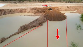 Full Project, Special Resize Road on Canal Project, Process By Bulldozer D31P Push Soil and Trucks by Bulldozer Local 1,838 views 2 weeks ago 1 hour, 1 minute