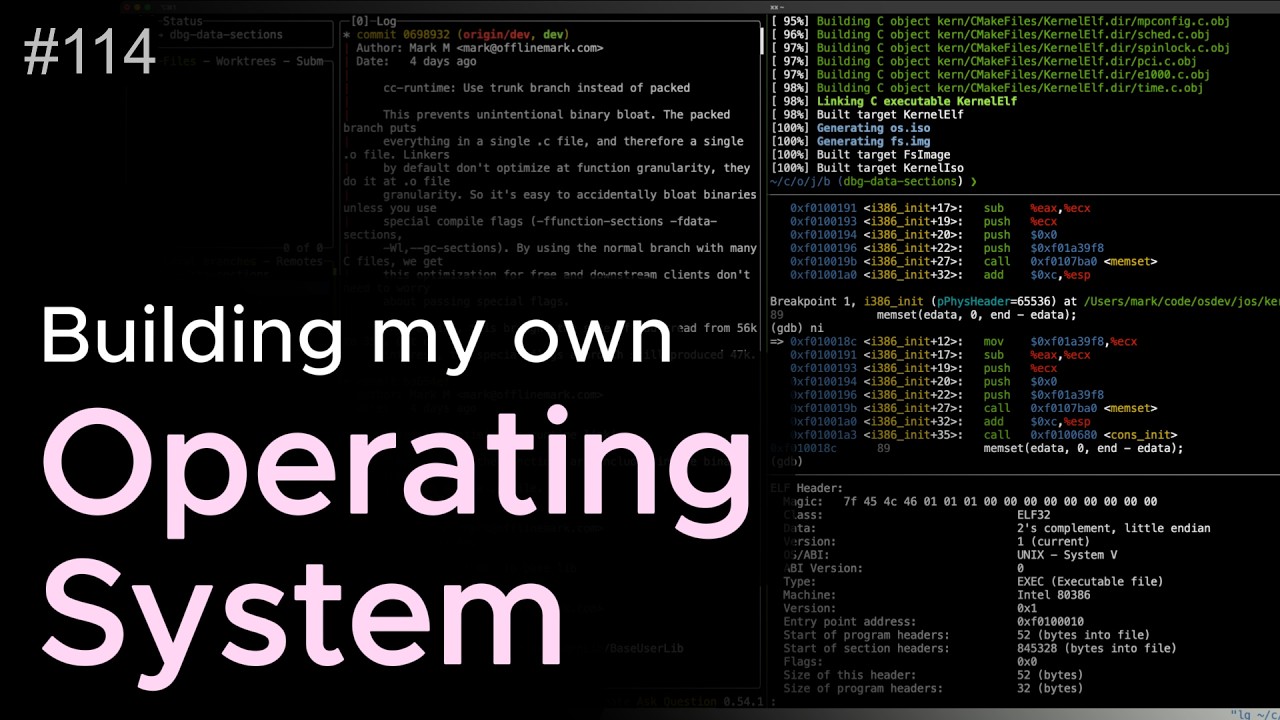 building my own OS in c++ (week 114, kernel threads)