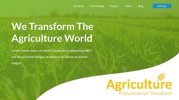 The Amazing Agriculture Powerpoint Presentation