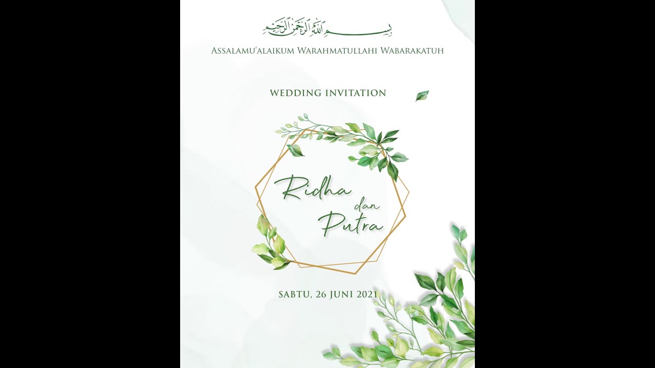 Contoh video undangan digital kekinian | Leaf Green | Ridha & Fauzi | By MTHK.project