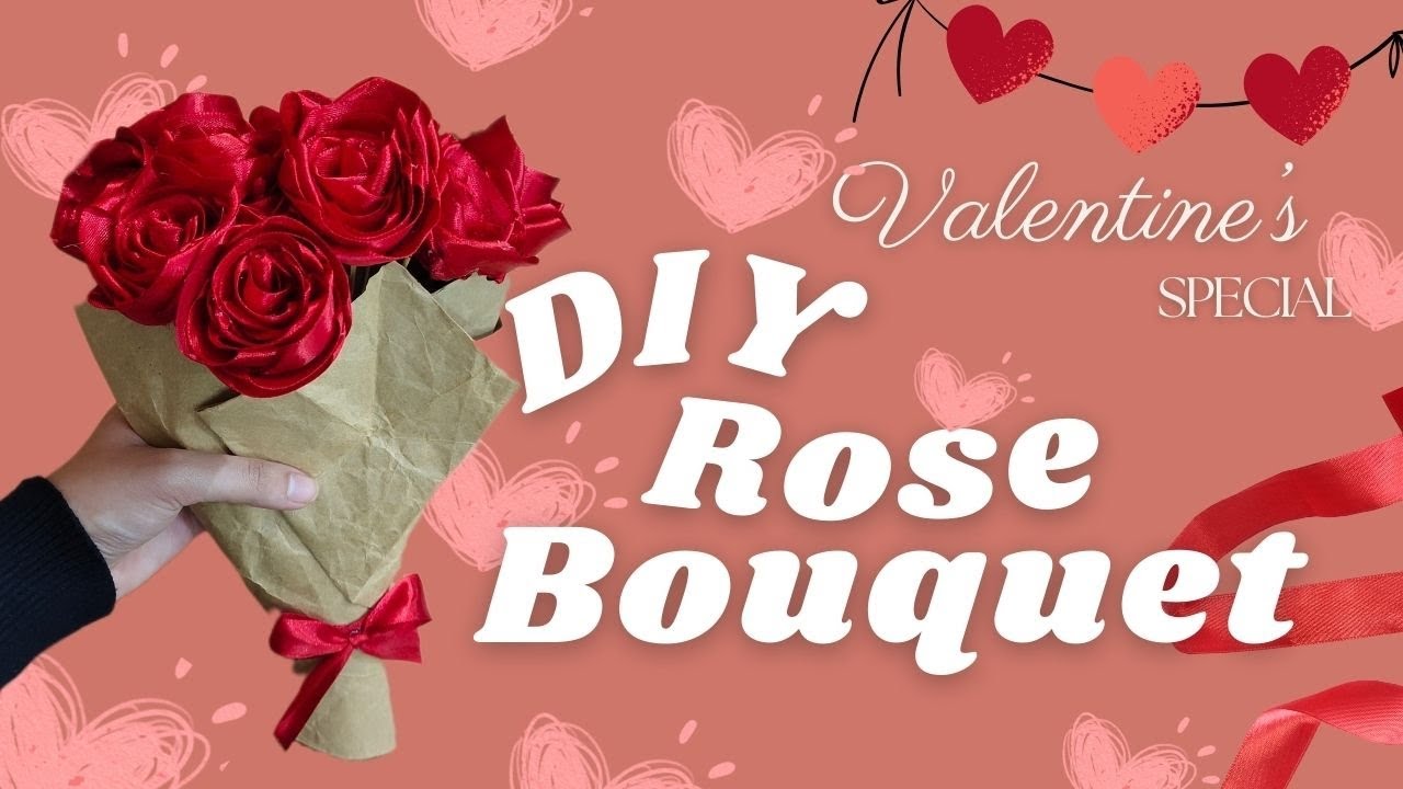 DIY Rose Bouquet l Valentine's Day Handmade Gift idea 💕 - YouTube