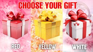 Choose your gift 🎁🤩💖 ||3 gift box challenge, Red, Yellow and White. wouldyourather #giftboxchallange