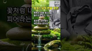 좋은글|법정스님의 한줄 명언 #좋은지식 #명언 #마음공부